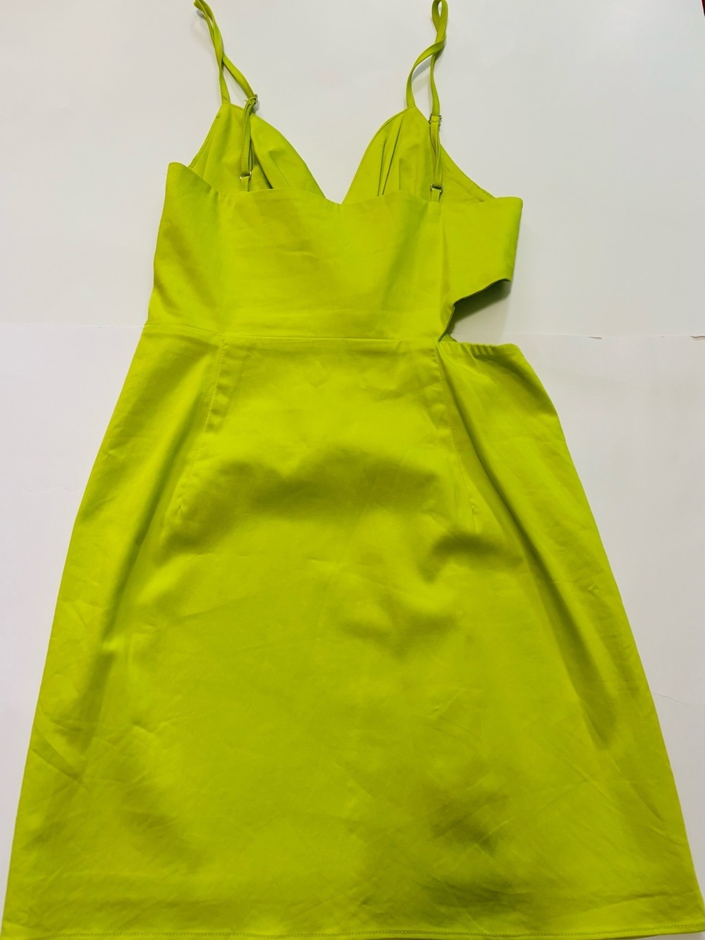 Zara Lime Green Twist-Front Mini Dress - Picture 5 of 5